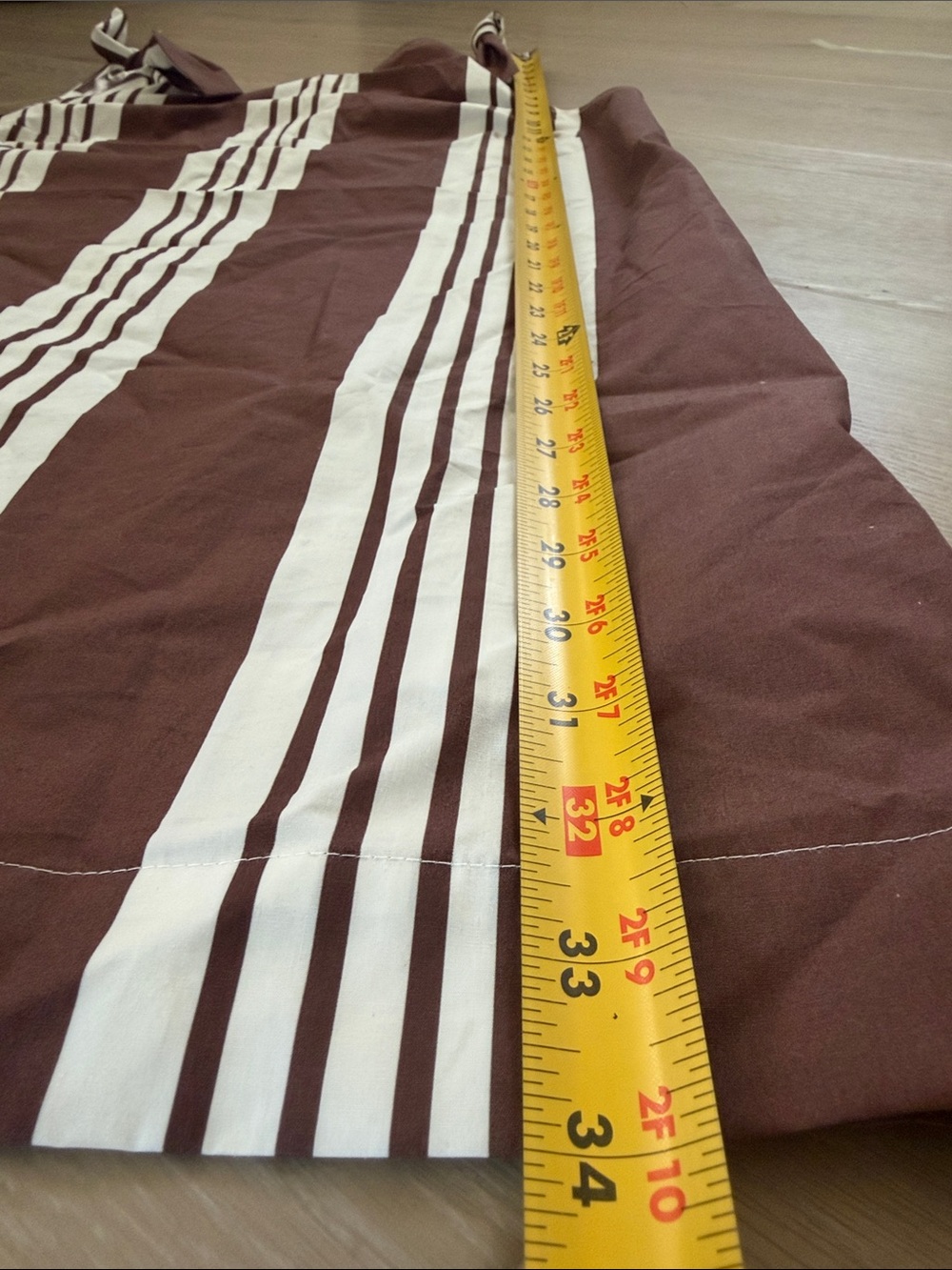 Posse Rosie Mini Dress Chocolate Brown Stripe Medium - Picture 8 of 8
